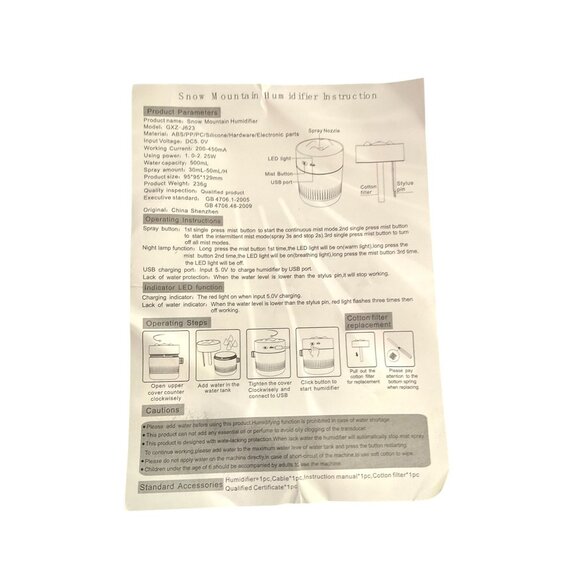 SmartDevil Snow Mountain H2O Humidifier - Open Box - Picture 8 of 9